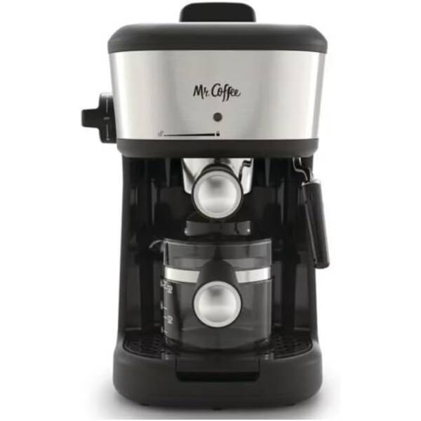 Mr. Coffee® 4-Shot Steam Espresso, Cappuccino, and Latte Maker Black