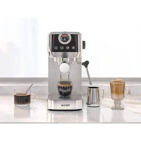 wirsh Espresso Machine, 20 Bar Espresso Maker with Commercial Portafitler and Steamer for Latte and Cappuccino, Expresso Coffee