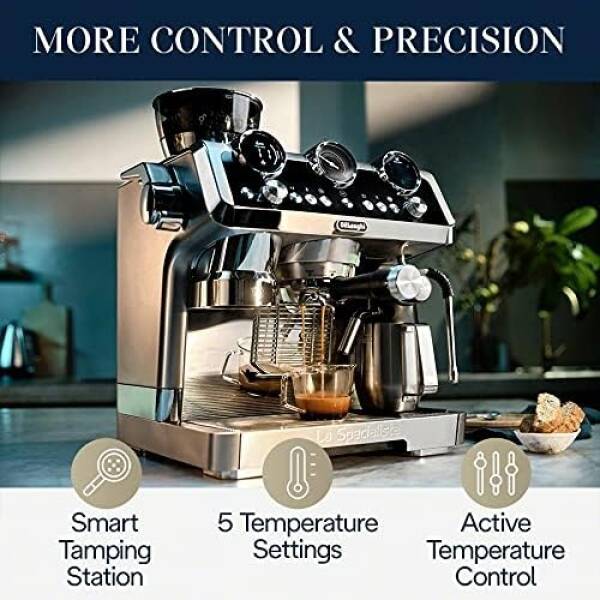 De’Longhi EC9665M La Specialista Maestro Espresso Machine, Stainless Steel, Silver,Black