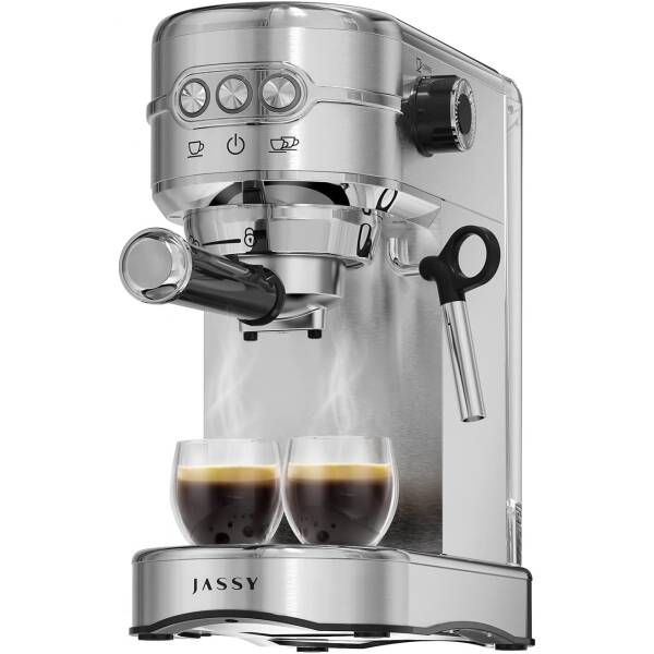 JASSY Espresso Maker 20 Bar Cappuccino Coffee Machine with Milk Frother for Espresso/Cappuccino/Latte/Mocha for Home Brewing