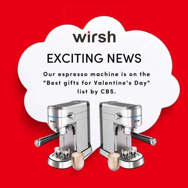 wirsh Espresso Machine, 15 Bar Espresso Maker with Commercial Steamer for Latte and Cappuccino, Expresso Coffee Machine with 42