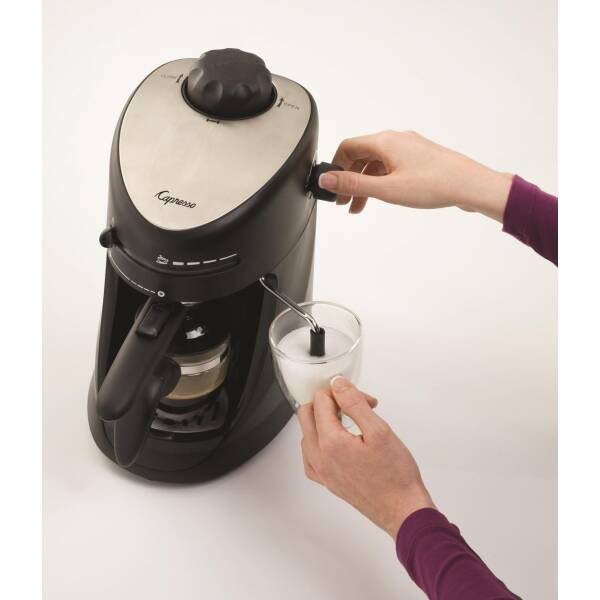 Capresso 303.01 4-Cup Espresso and Cappuccino Machine Black 13.25″ x 7.5″ x 9.75″