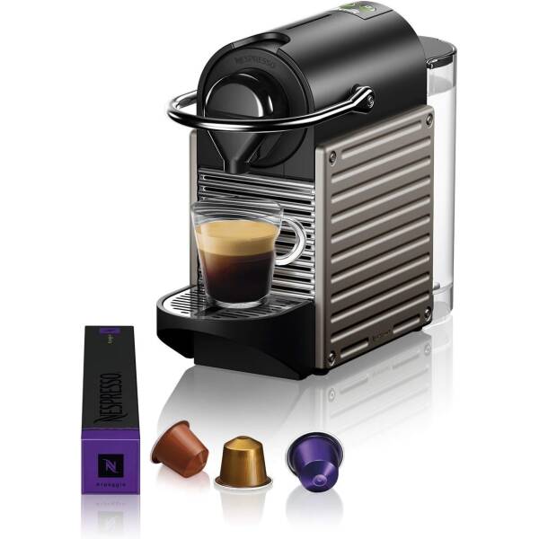 Nespresso BEC430TTN Pixie Espresso Machine, 24 ounces by Breville, Titan