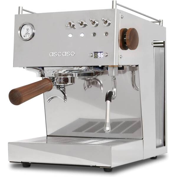 Ascaso Steel DUO PID, Programmable Espresso Machine w/Volumetric Controls, Dual Thermoblock, 120V (Stainless Steel)