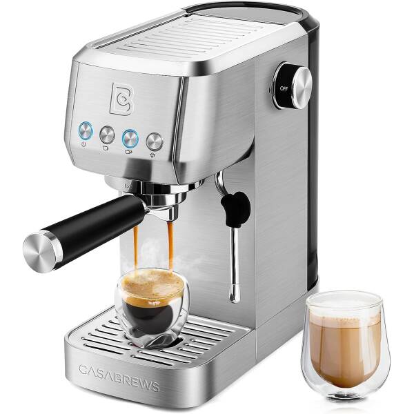 CASABREWS Espresso Machine 20 Bar, Professional Coffee Maker Cappuccino Latte Machine with Steam Milk Frother, Espresso Coffee