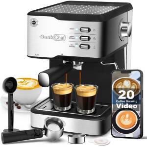 MAttinata Espresso Machine, 20 Bar Cappuccino Machine with Automatic M