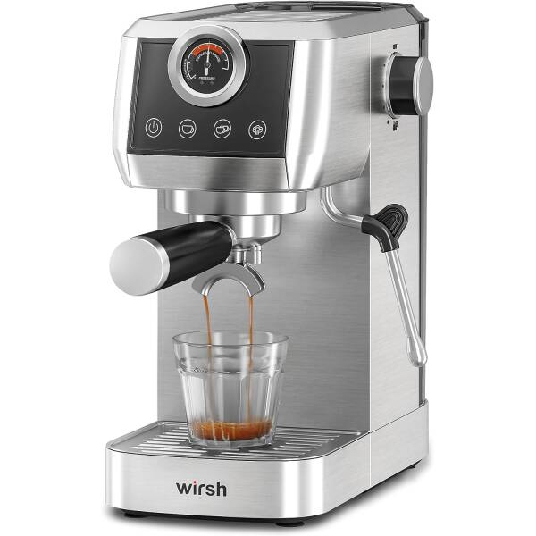 wirsh Espresso Machine, 20 Bar Espresso Maker with Commercial Portafitler and Steamer for Latte and Cappuccino, Expresso Coffee