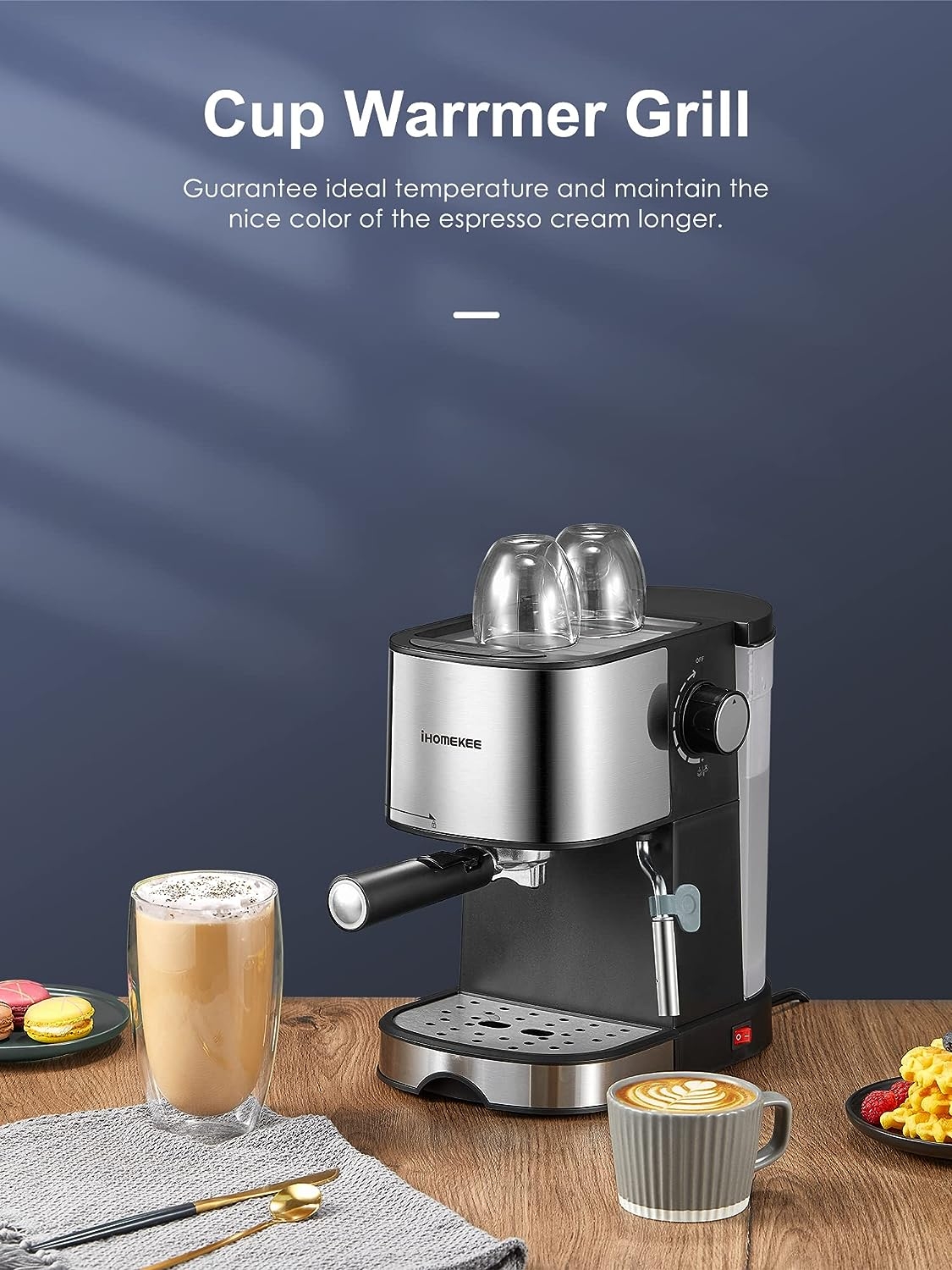 Coffee Gator Semi-Automatic Espresso Machine with Frother