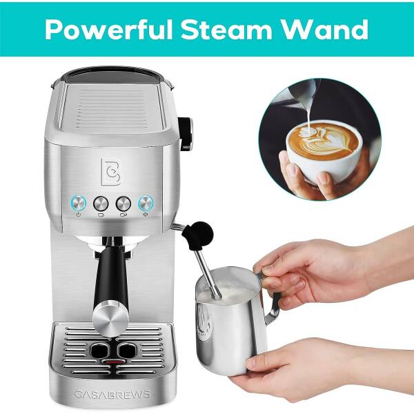 CASABREWS Espresso Machine 20 Bar, Professional Coffee Maker Cappuccino Latte Machine with Steam Milk Frother, Espresso Coffee