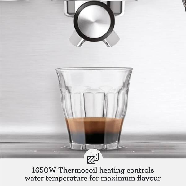 Breville BES840BSXL Infuser Espresso Machine, 61 oz, Black Sesame