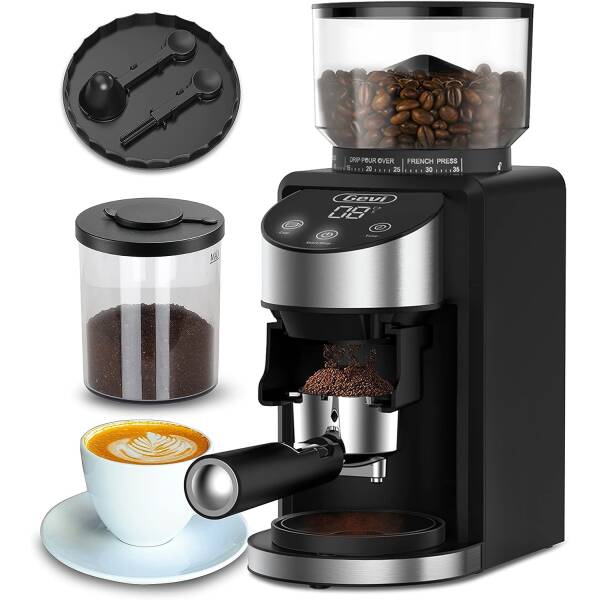 Gevi Burr Coffee Grinder, Adjustable Burr Mill with 35 Precise Grind Settings, Electric Coffee Grinder for