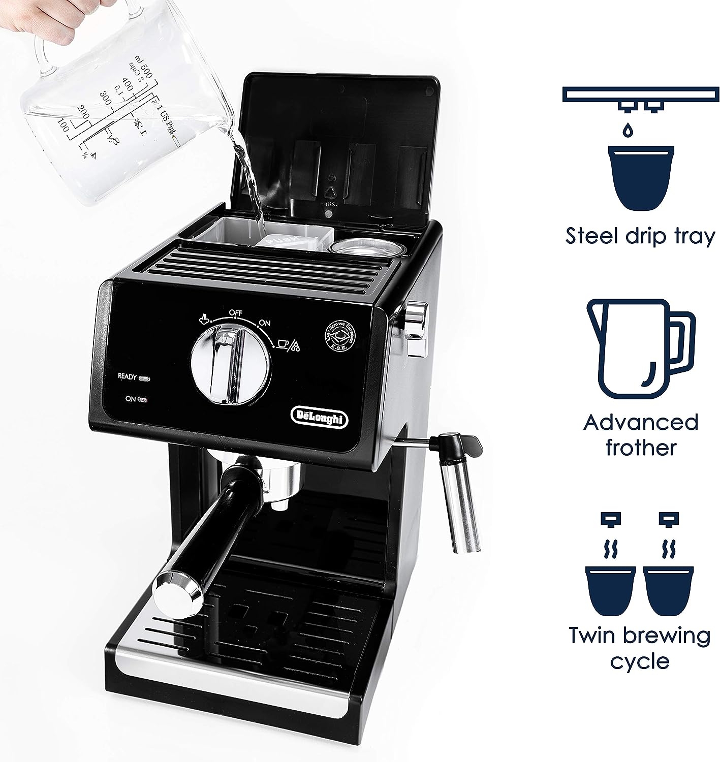 De'Longhi Dedica 15 Bar Espresso and Cappuccino Machine