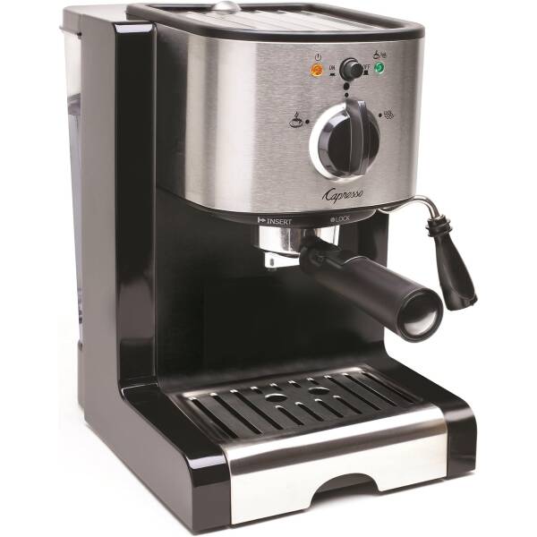 Capresso 116.04 Pump Espresso and Cappuccino Machine EC100, Black and Stainless, 46 oz