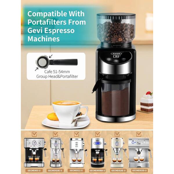 Gevi Burr Coffee Grinder, Adjustable Burr Mill with 35 Precise Grind Settings, Electric Coffee Grinder for