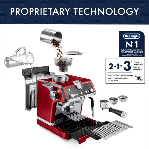 De’Longhi EC9335R La Specialista Espresso Machine with Sensor Grinder, Dual Heating System, Advanced Latte System & Hot Water